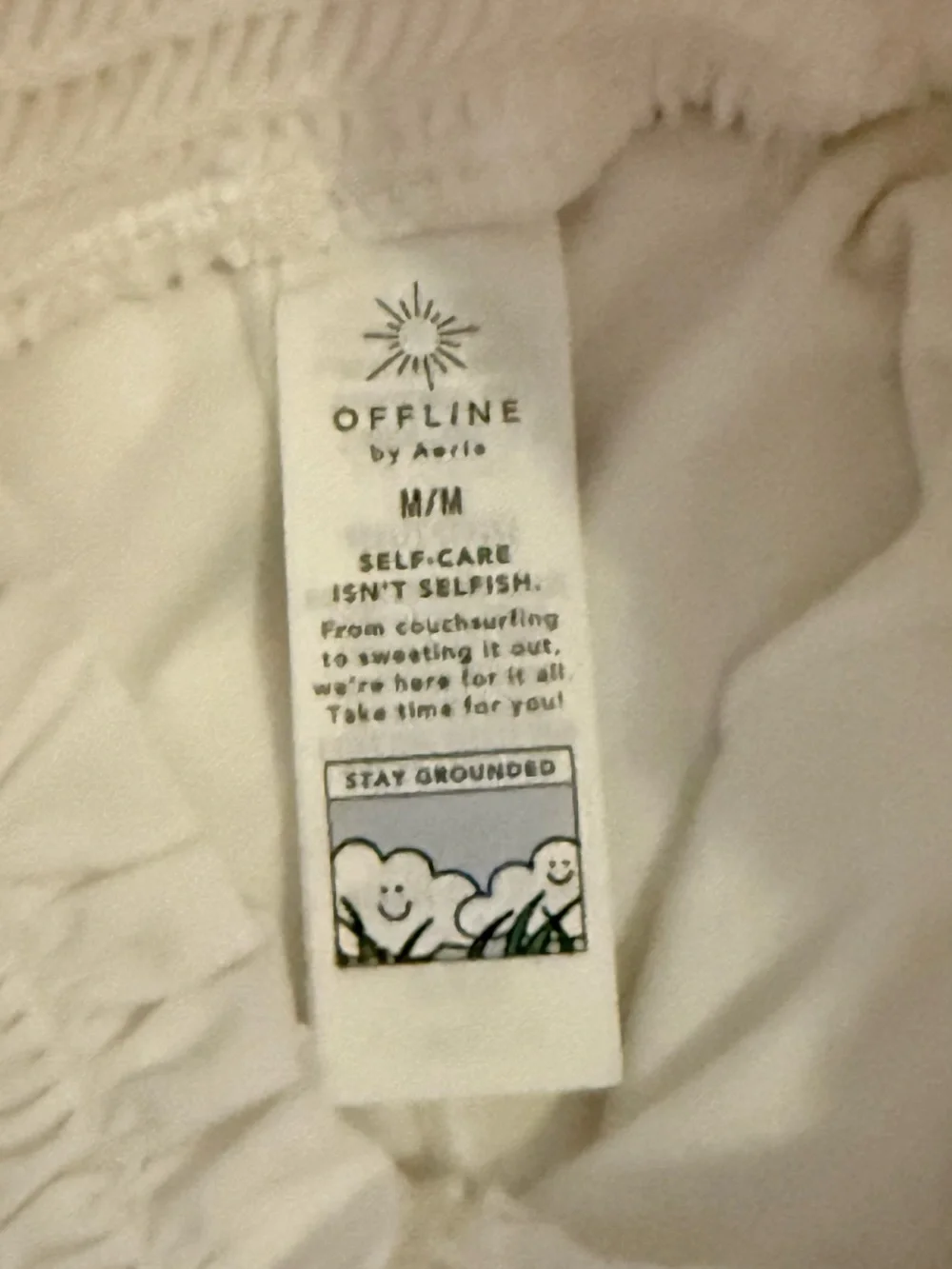 aerie Peach and White Smocked-Waist Athletic Shorts Duo - Picture 2 of 3